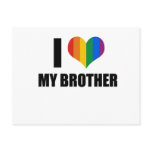 I Love my gay brother postcards