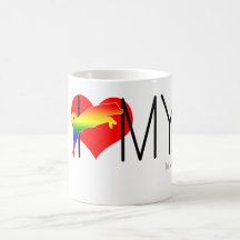 I love my gay dog vibrant and timeles coffee mugs