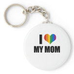 I Love my gay mom Key Chains