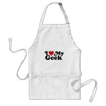 I Love My Geek Aprons