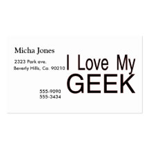 I Love My Geek Business Cards