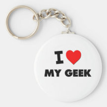 I Love My Geek Key Chains