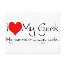 I love my geek post cards