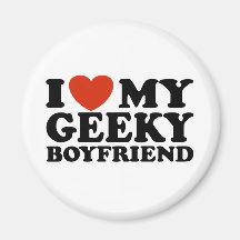 I Love My Geeky Boyfriend Fridge Magnets