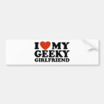 I Love My Geeky Girlfriend Bumper Stickers