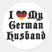 I Love My German Husband Sticker