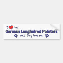 I Love My German Longhaired Pointers (Multi Dogs) Bumper Sticker