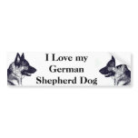 I Love my German Shepherd bumper stickers
