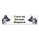 I Love my German Shepherd bumper stickers