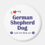 I Love My German Shepherd (Female Dog) Fridge Magnets