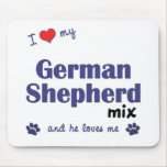 I Love My German Shepherd Mix (Male Dog) mousepads