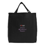 I Love My German Shorthaired Pointer embroidered bags