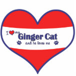 I Love My Ginger Cat (Male Cat) photo sculptures