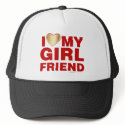 I Love My Girlfriend Valentines Day Heart 14th Feb hats