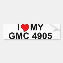 I Love My GMC 4905 Bumper Stickers