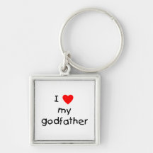 I Love My Godfather Keychain