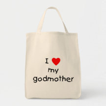 I Love My Godmother Canvas Bags