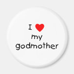 I Love My Godmother Fridge Magnets