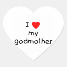 I Love My Godmother Sticker