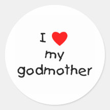 I Love My Godmother Stickers