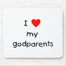 I Love My Godparents Mouse Pads