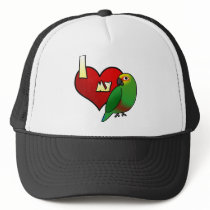 I Love my Golden Capped Conure Trucker Hat