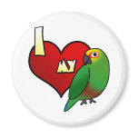 I Love my Golden Capped Conure magnets