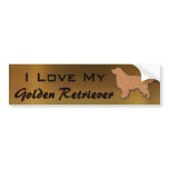 "I Love My Golden Retriever" bumper stickers