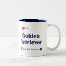 I Love My Golden Retriever (Female Dog) Mug