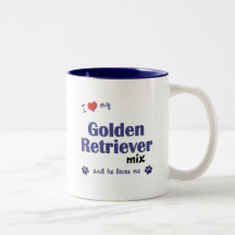 I Love My Golden Retriever Mix (Male Dog) Coffee Mug