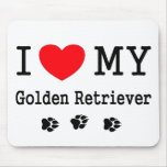I Love My Golden Retriever mousepads