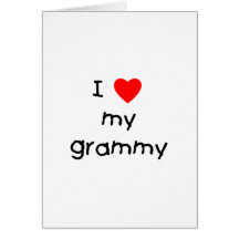 I Love My Grammy Greeting Cards