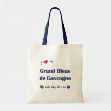 I Love My Grand Bleus de Gascogne (Multiple Dogs) Canvas Bags