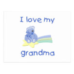 I Love My Grandma (blue bear w/ star) Postcard