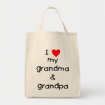 I love my grandma & grandpa canvas bag