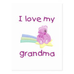 I Love My Grandma (pink bear w/ star) Postcards
