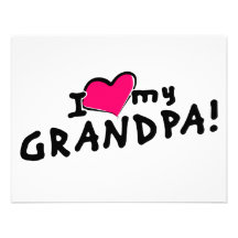 I love my grandpa! personalized invite