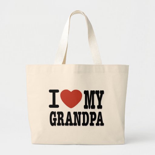 I LOVE MY GRANDPA TOTE BAGS
