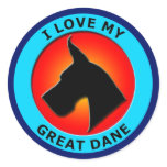 I LOVE MY GREAT DANE stickers