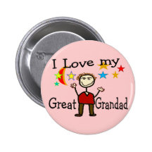 I Love My Great Grandad Button