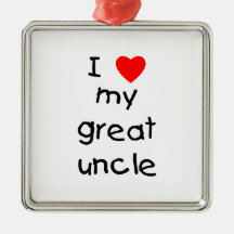 I Love My Great Uncle Ornament