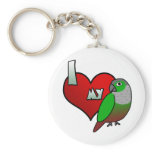I Love my Green Cheeked Conure keychains