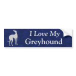 I Love My Greyhound bumper stickers