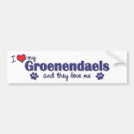 I Love My Groenendaels (Multiple Dogs) Bumper Sticker