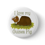 I Love my Guinea Pig Pinback Buttons