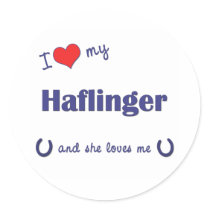 I Love My Haflinger (Female Horse) stickers
