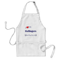 I Love My Haflingers (Multiple Horses) aprons
