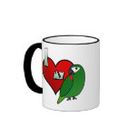 I Love my Hahn's Macaw mugs