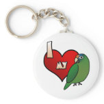 I Love my Half Moon Conure Keychain