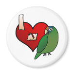 I Love my Half Moon Conure magnets